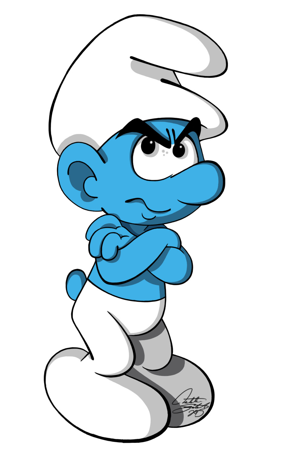 grouchy smurf figure